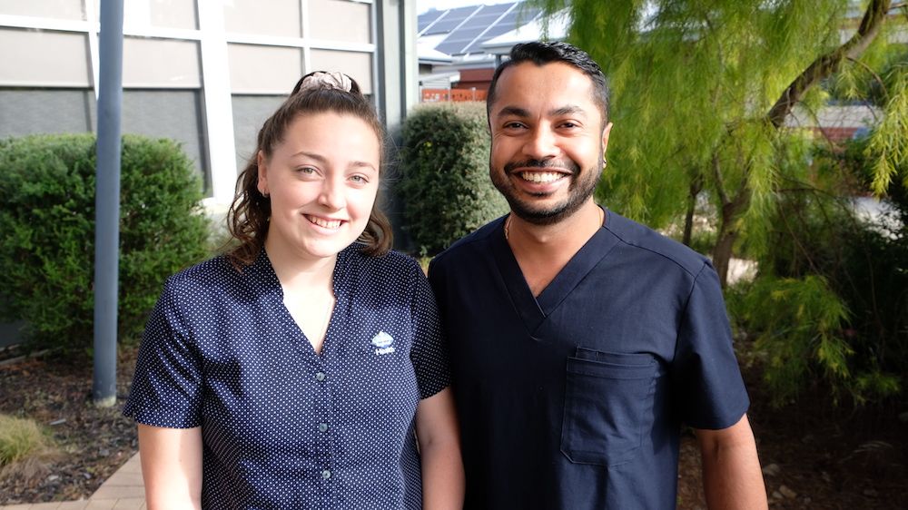 New ORH nurses Zoe Jenkins and Dan Samarakoon. Photo: Jake Lynch/ORH