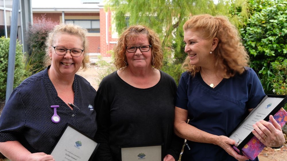 Orbost Regional Health nurses Kate Hammond, Lee-Anne Marshall, and Samantha Osborn were recognised for their excellence and commitment to the Orbost community.