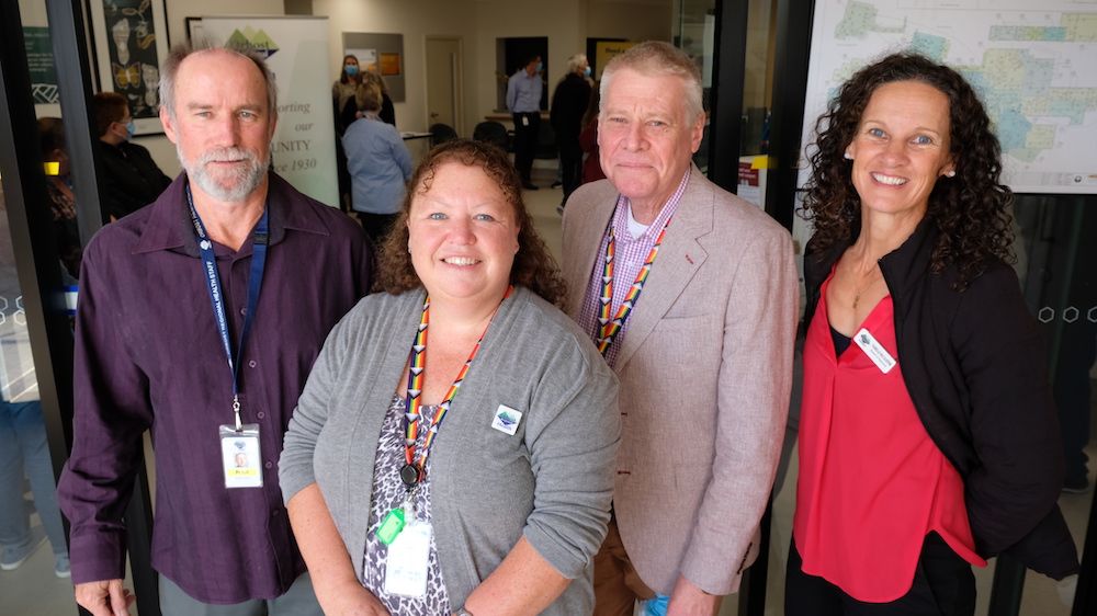 Orbost Regional Health Board Chair Peter Van den Oever with Corporate Projects Manager Johanne Toohey, Acting CEO Mark Johnson and Board Vice Chair Narelle Macalister at the launch of the health service’s strategic plan in May. Photo: Jake Lynch/ORH